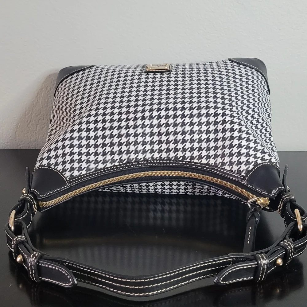 Dooney & Bourke Houndstooth Hobo Shoulder Bag - Picture 6 of 16